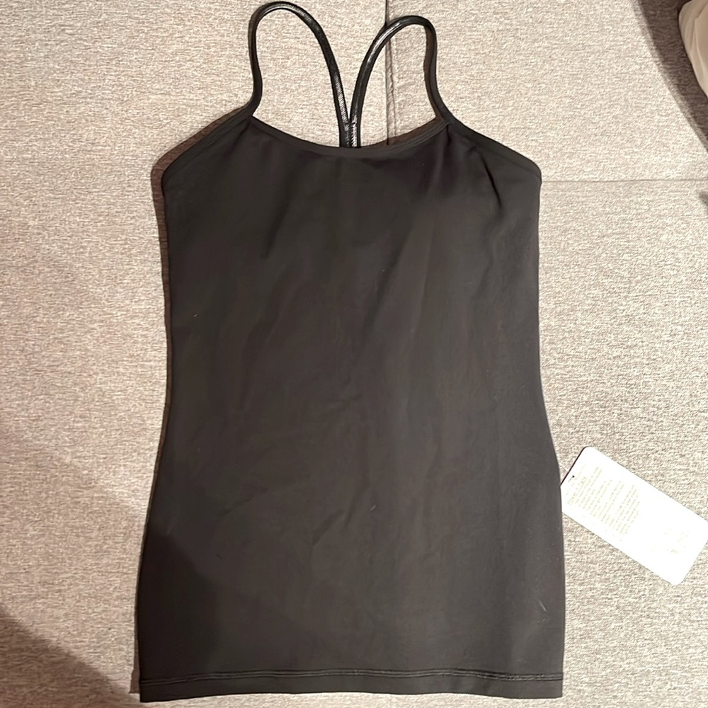 Lulu power tank with built in bras. Black